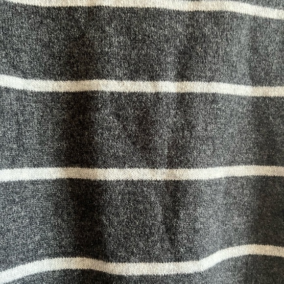 NWT Lacoste Pure Wool Striped Charcoal Crewneck Pullover Sweater - Picture 8 of 13